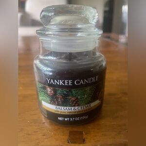 New Yankee Candle Balsam & Cedar Small Jar Candle 3.7 oz Christmas Winter USA